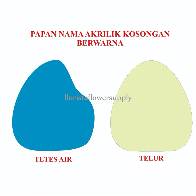 [KOSONGAN] PAPAN NAMA AKRILIK TETES AIR TELUR UNTUK MAHAR AKR01