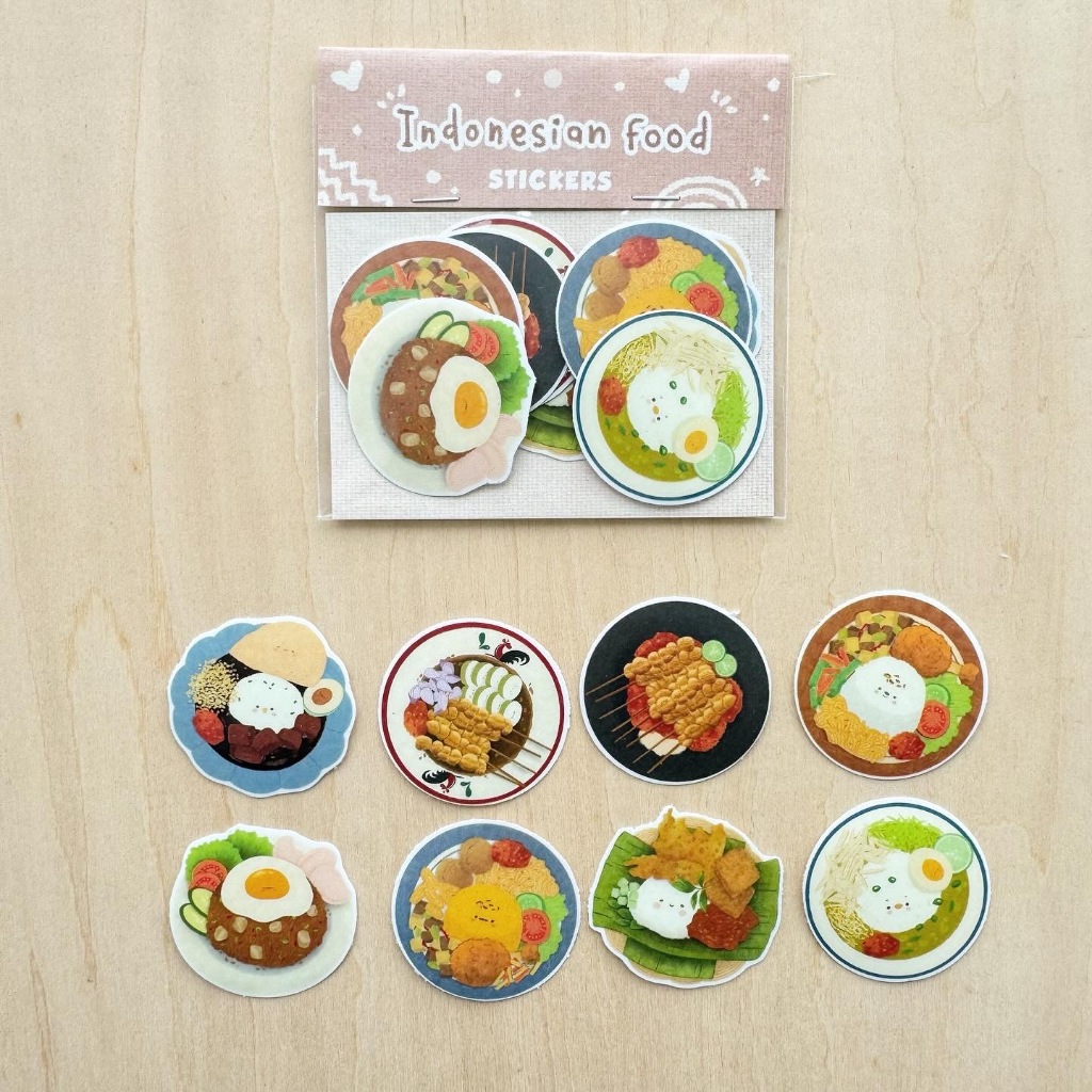 

[Artopia] Sticker Planner Indonesian Food by MENTOL ART / Stiker Lucu / Cute / Bujo Journaling Journal
