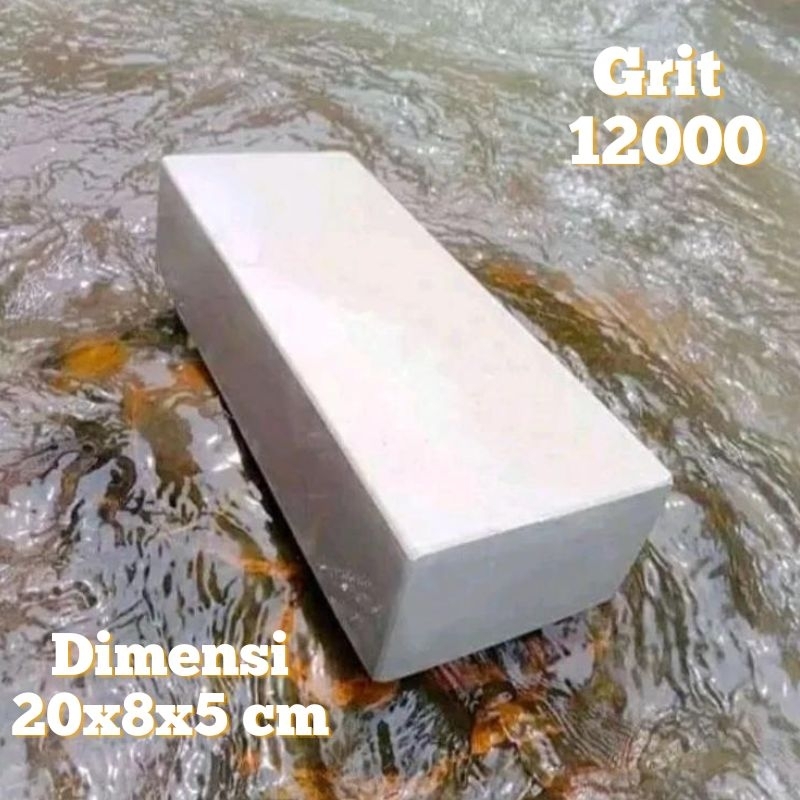 PROMO BATU ASAH ASAHAN ALAM ASLI GRIT 12000 PENGASAH GOLOK PISAU GUNTING SERBAGUNA UKURAN 20X8X5