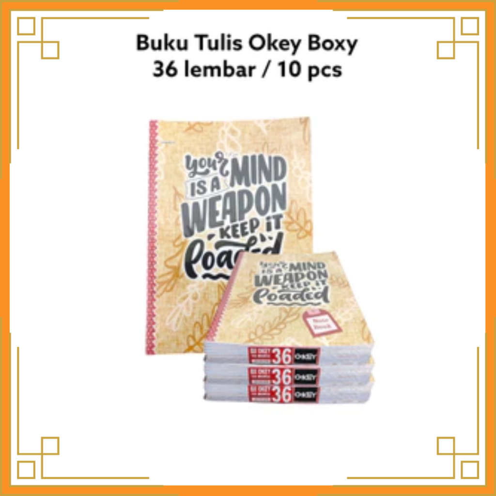 

OKEY Buku tulis boxy isi 36 lembar sepak isi 10 pcs