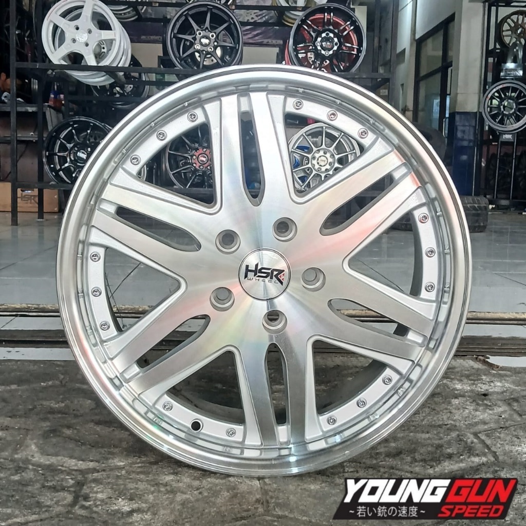 Velg Mobil R17 Xpander Innova Rush Terios Civic Camry Pelek Racing HSR Ring 17 Okayama Silver