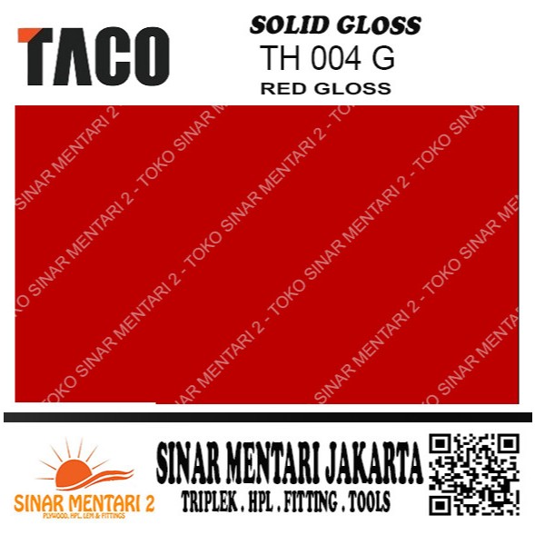 TACO HPL SOLID GLOSS TH 004 G RED GLOSS