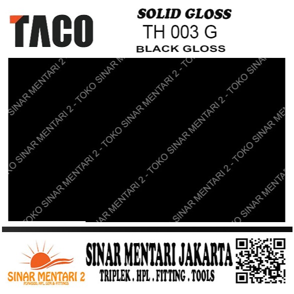 TACO HPL SOLID GLOSS TH 003 G BLACK GLOSS