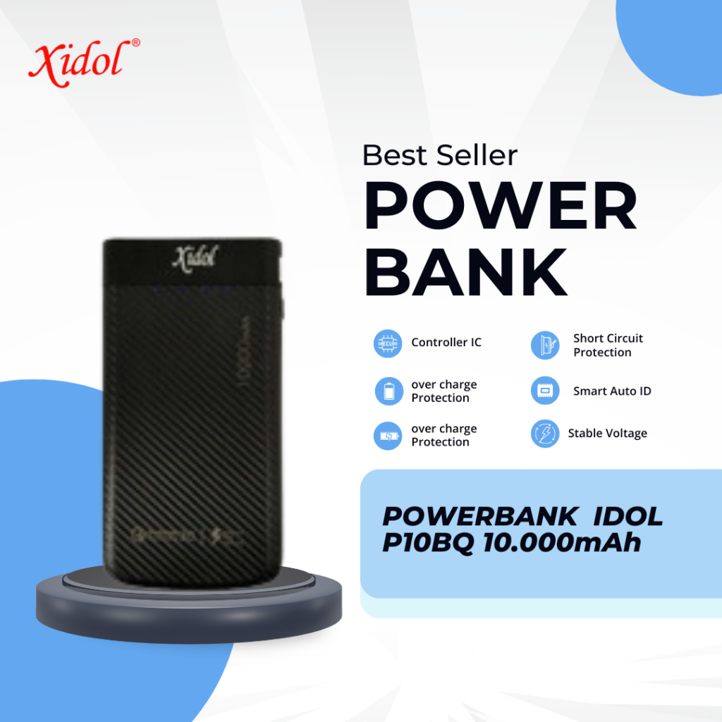 POWERBANK  XIDOL P10BQ 10.000mAh fast charging 18 watt