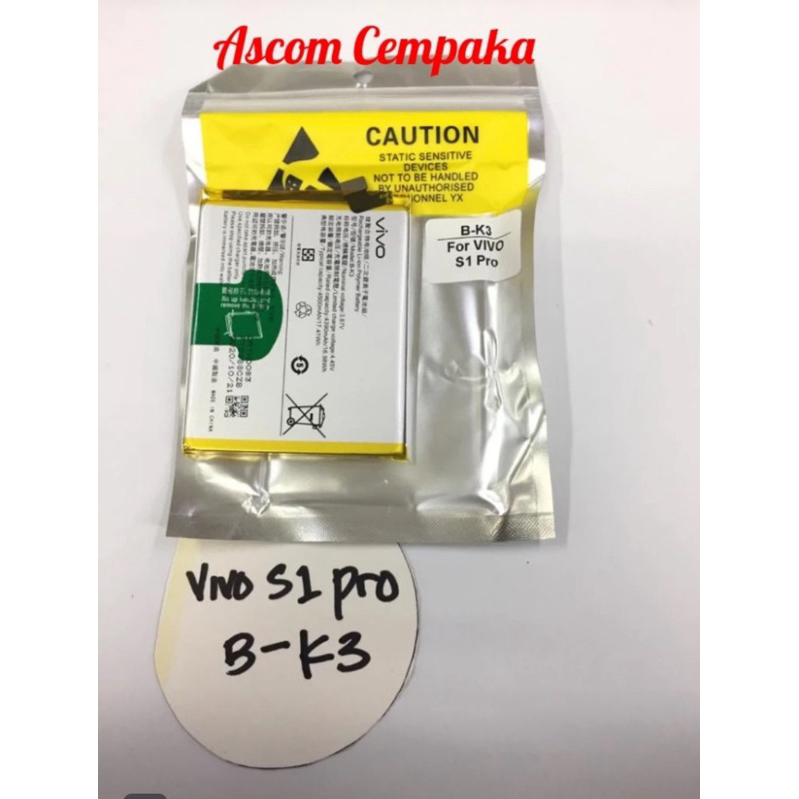 Baterai vivo s1pro original B-k3 s1 pro