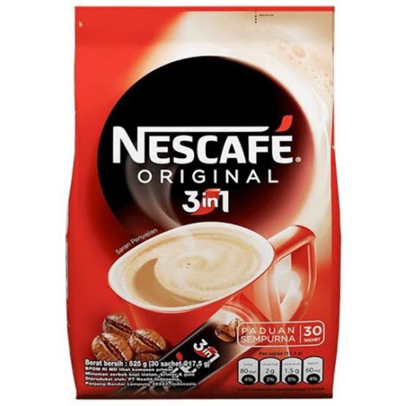 

nescafe 3 in 1 kopi original 30 sachet