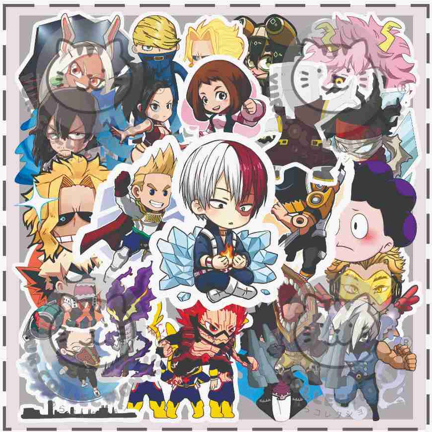 

(40 PCS) Sticker Anime/ Sticker My Hero Academia Glossy/ Boku No Hero Sticker Pack