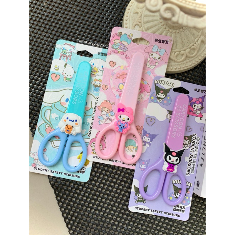 

KEY - Gunting Tutup Sanrio Gunting Anak karakter Cinnamoroll Kuromi Melody Super Premium