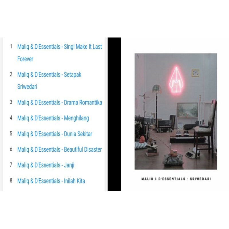 maliq & d'essentials cd album sriwedari 2013