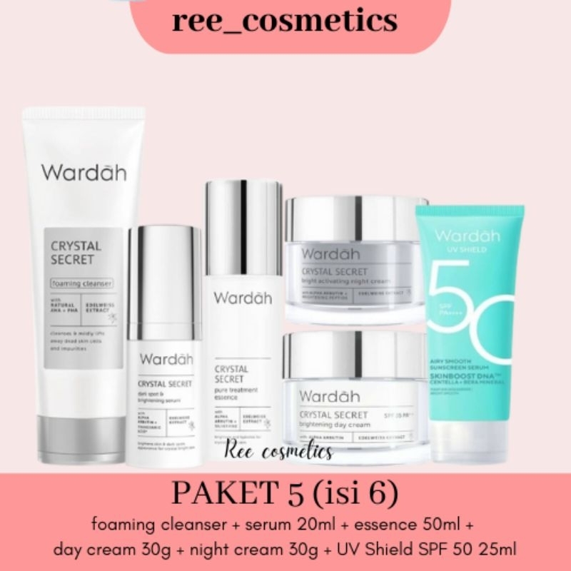 Wardah Crystal Secret Paket Lengkap Skincare Wardah Mencerahkan