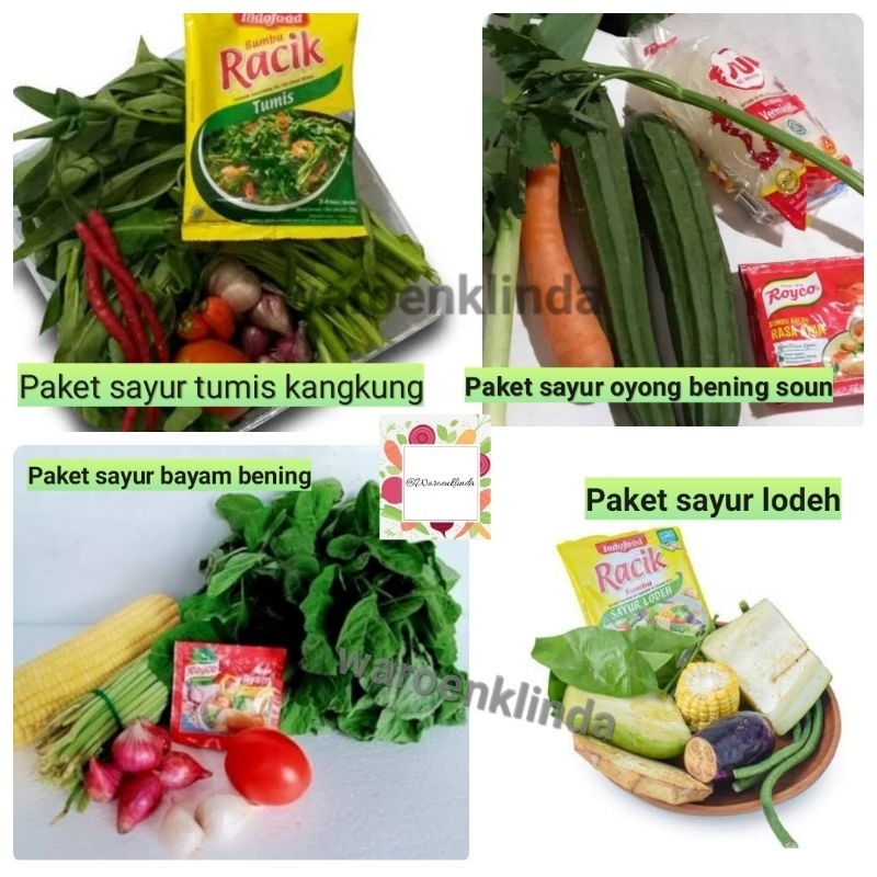 

PAKET SAYUR TUMIS KANGKUNG / PAKET SAYUR OYONG BENING / PAKET SAYUR BAYAM BENING / PAKET SAYUR LODEH / FOOD PREPARATIONS / ANEKA PAKET MASAKAN