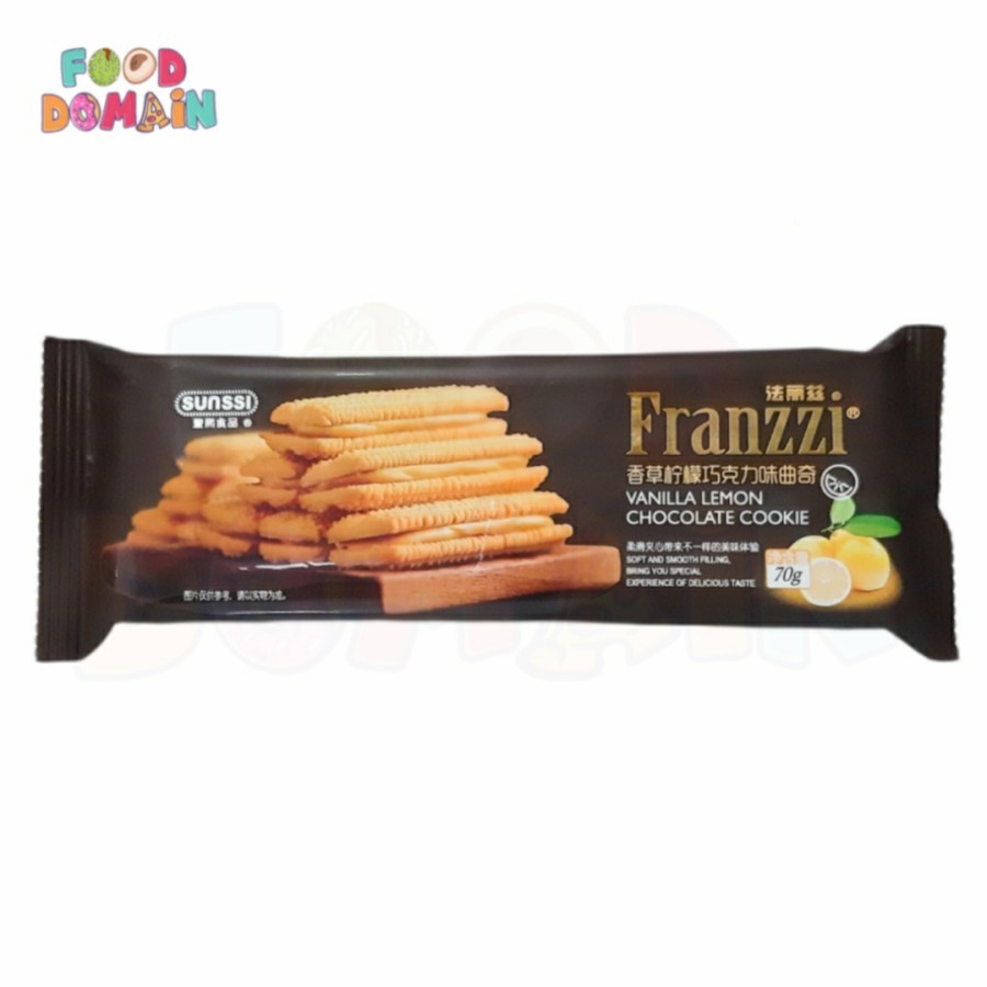 

Biskuit Franzzi Vanilla Lemon Chocolate Cookie Soft & Smooth 70g