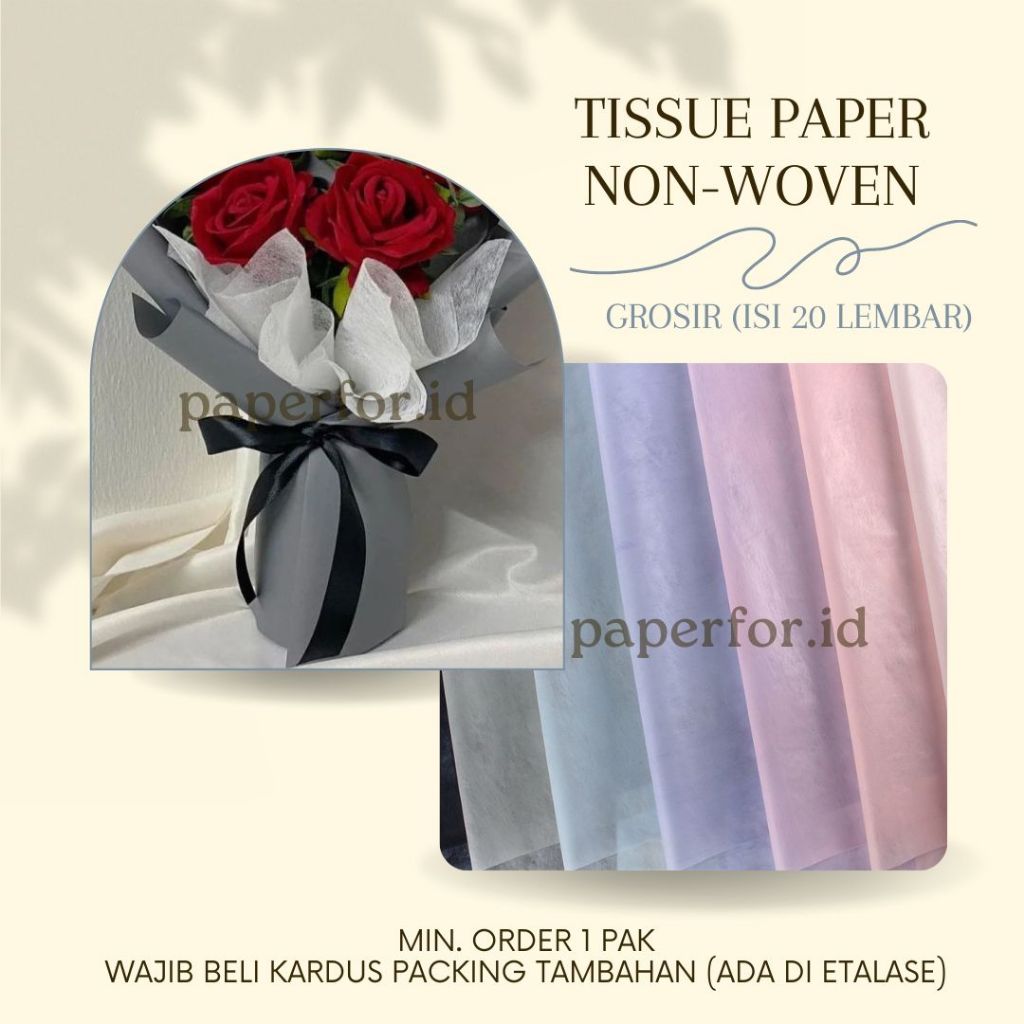 

GROSIR Kertas Buket Bunga TISSUE Wrapping Paper Florist isi 20 lembar