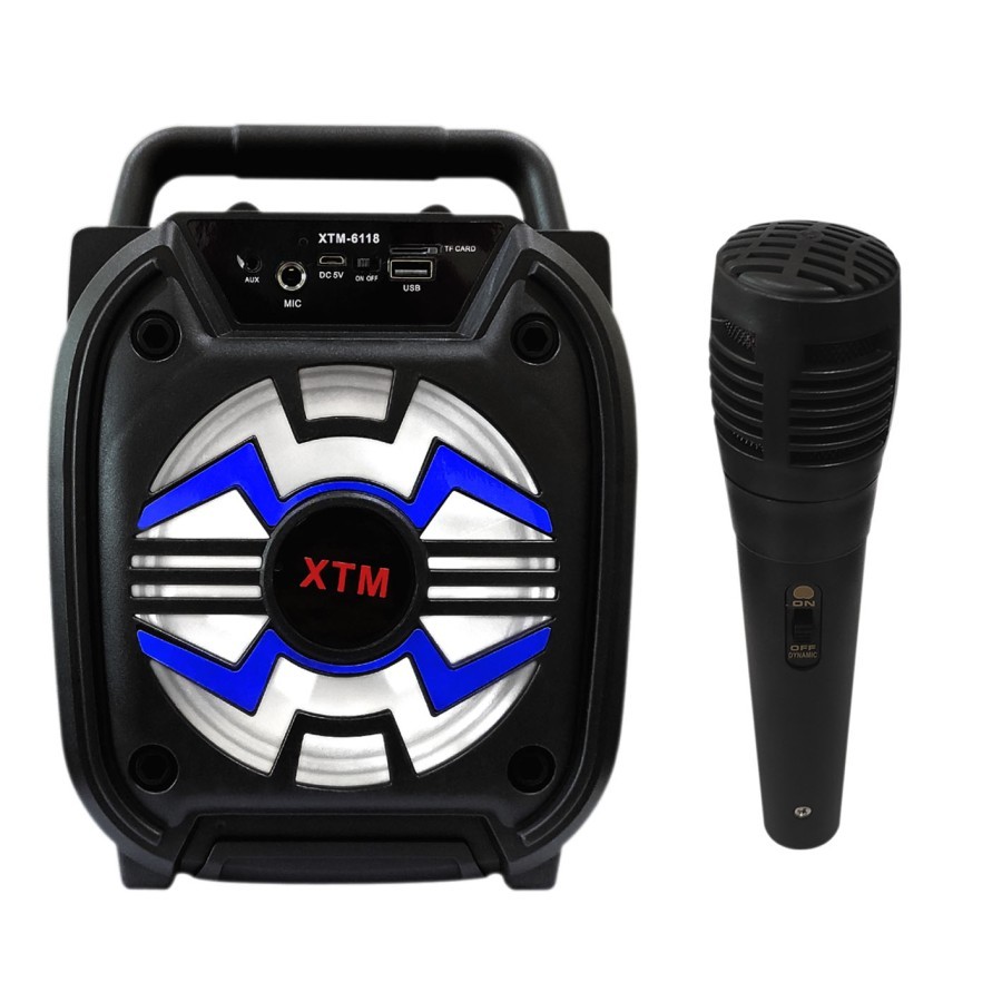 WMS-SPEAKER BLUETOOTH XTM-6118 - SPEAKER KARAOKE FREE MIC