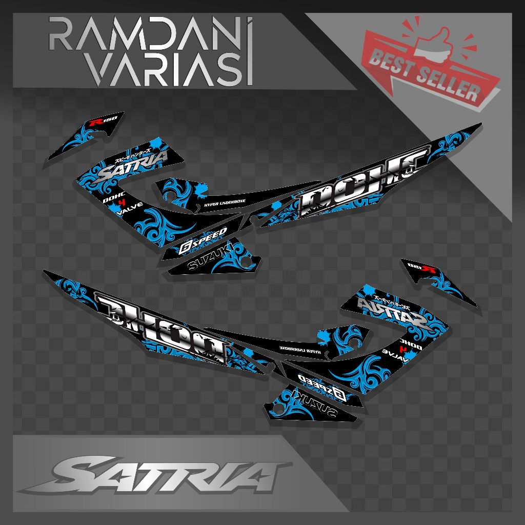 STRIPING SUZUKI SATRIA FU FACELIFT - STIKER SATRIA FU FL - STRIPING MOTOR SATRIA FU 2013-2015 GRAFIS
