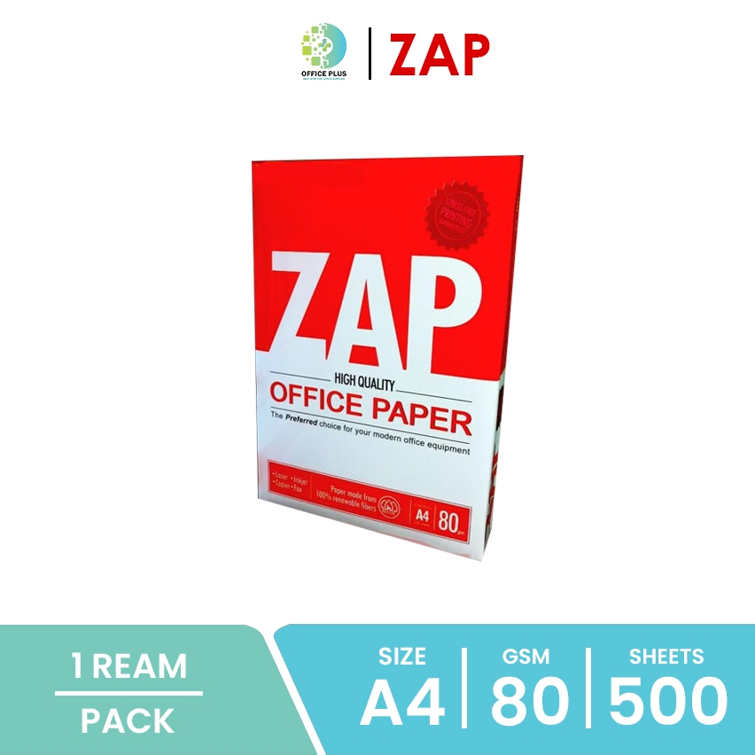 

ZAP Kertas HVS A4 80 gsm Ecer 1 Rim 500 Lembar