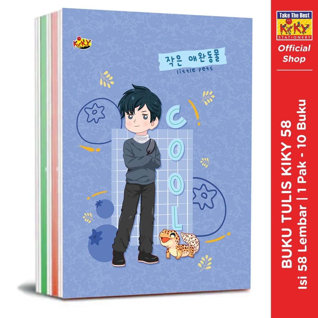 

KIKY Buku Tulis 58 Lembar - 10 Buku / Motif Random