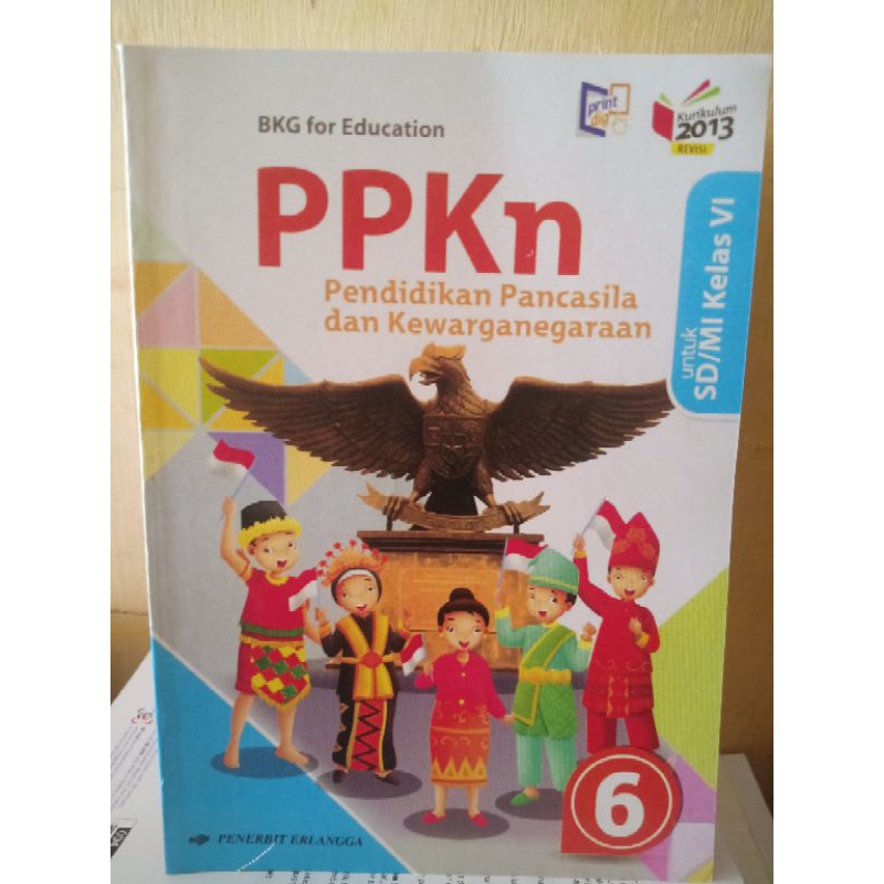 ppkn kelas 6 sd erlangga kurikulum 2013 revisi