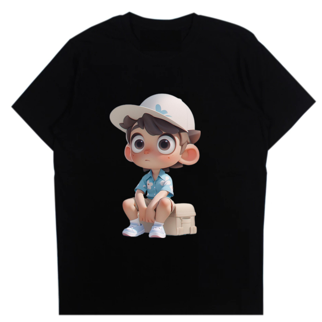Baju Kaos Distro Animasi 3 Dimensi Unisex