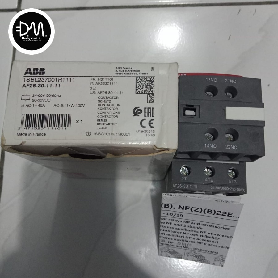 Kontaktor ABB AF26-30-11-11 3 Pole 24-60V / Contactor ABB AF26 Ori+OUX