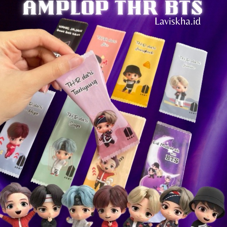 

TERLARIZZZ Amplop Lebaran 224 Permen THR BTS edition kpop taehyung lebaran