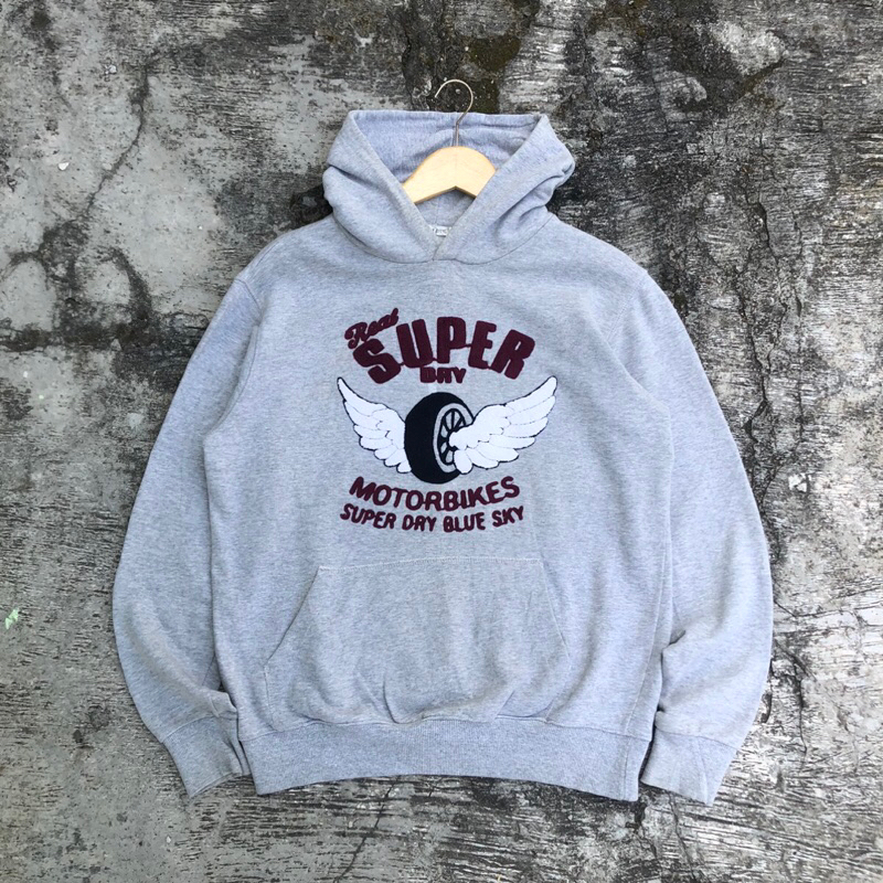 jaket jumper jemper Hoodie super dry fashion abu abu towel #htxhd85 brand murah