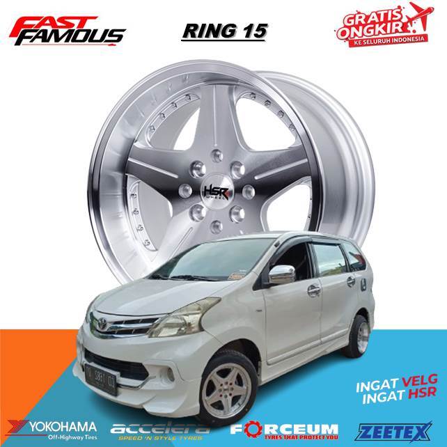 paketan velg ban avanza xenia r15 celong ban 195/55 accelera mur racing dan centering