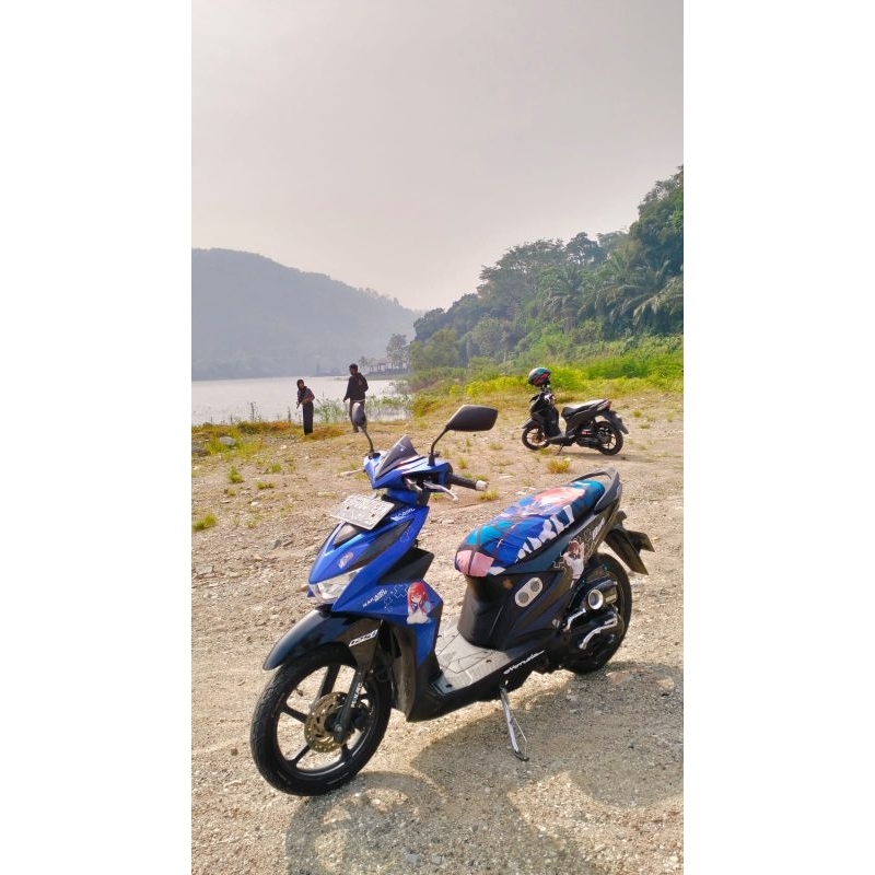 STRIPING STICKER TRANSPARANT BEAT DELUXE/STREET 110 DESAIGN ANIME NAKANO MIKU CUSTOM