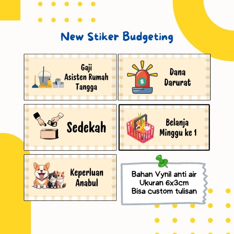 

NEW CUSTOM Sticker Budgeting/ Sticker Dompet Pengatur Keuangan/ Sticker Dompet Pintar/ Sticker Dompet Organizer