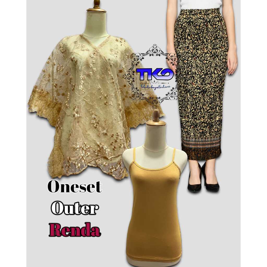 Setelan Kondangan Brokat seragam Bridesmaid Terbaru outer mix rok plisket batik 2024
