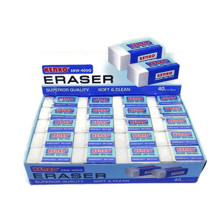 

(Pak/40Pcs) KENKO - Penghapus Kecil Putih ERW-40SQ