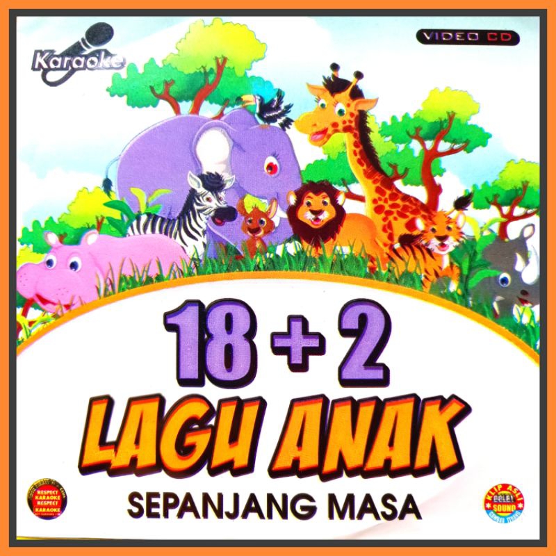 Kaset VCD Musik 20 Lagu Anak Anak Album 18+2 Campuran Pilihan Terbaik