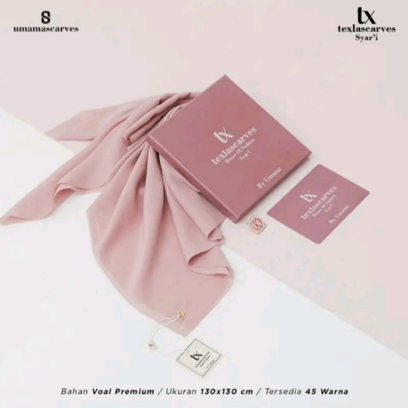 Hijab Texla Syari Hijab Box Polos Segiempat Syari Texla Scarves by Umama