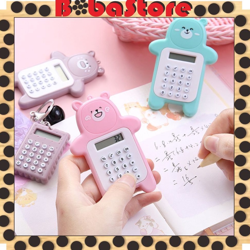 

New Mart Bobastore Calculator Mini Portable Motif Bear Kalkulator Portable Mini Beruang Kalkulator Unik Kalkulator 8 Digit Mini Portable Kalkulator Beruang Tombol Karet Kalkulator Sekolah Stationary Warna Warni S88