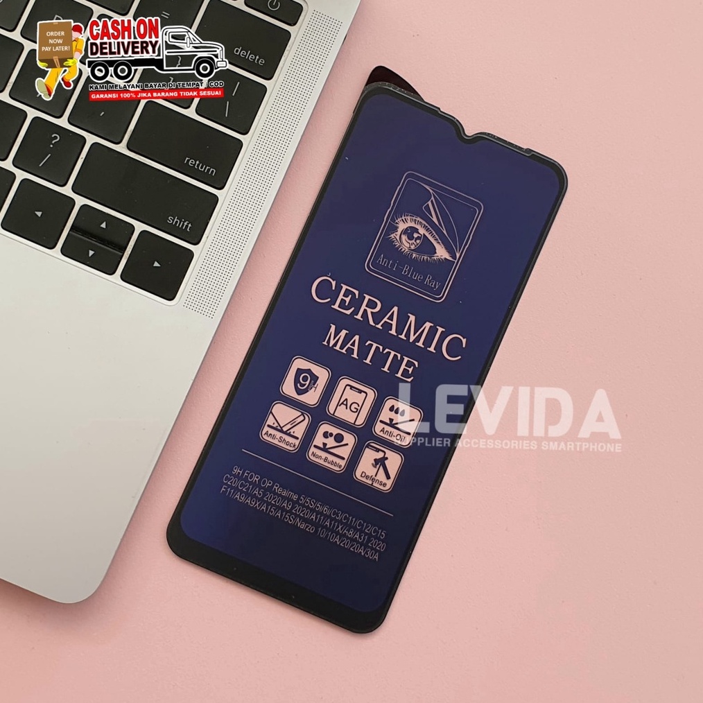 SPESIAL tg ceramic blue matte realme c2 realme c21 realme c21y realme c25y narzo 1 narzo 2 narzo 3 r