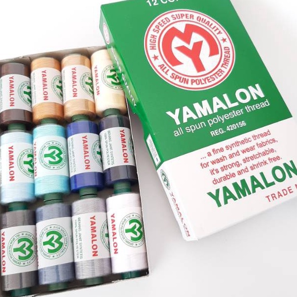 Kejar Grosir  Benang Jahit Yamalon 42 5 yard  benang yamalon per 1 lusin12pcs