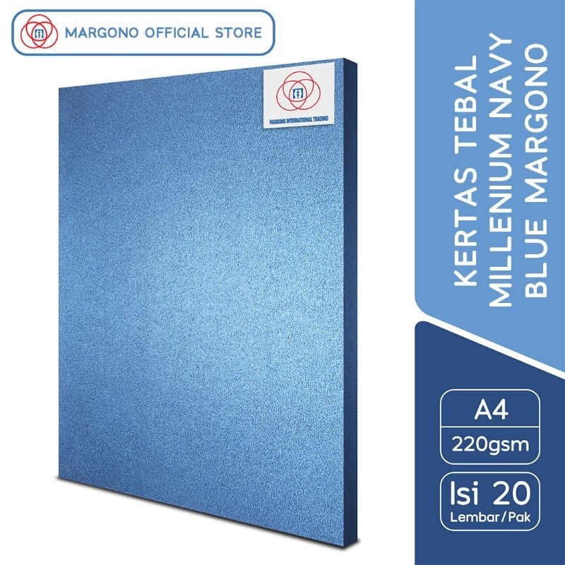 

Margono Kertas Warna A4 Millenium Navy Blue Biru Tua 220 gsm - 20 Lembar