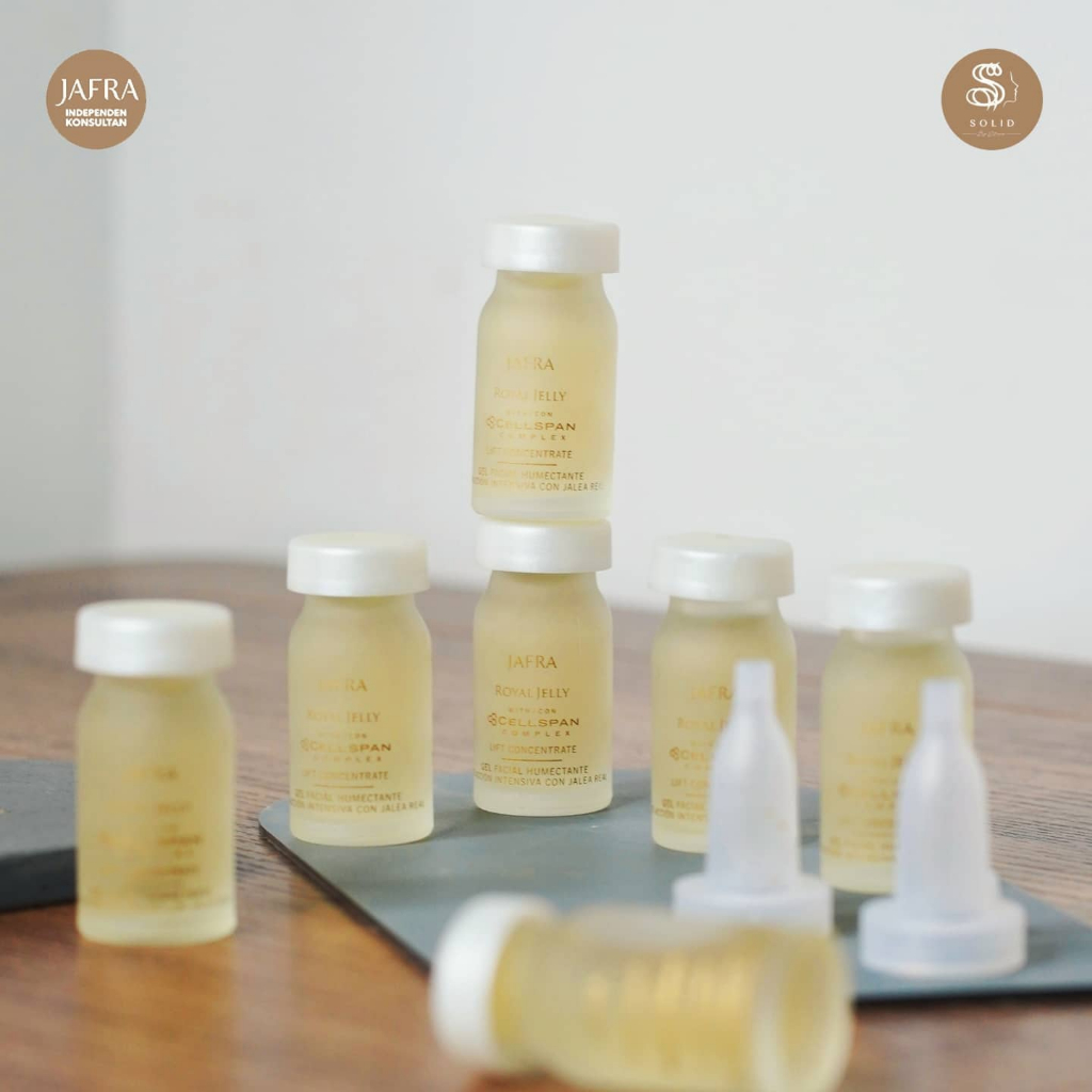 JAFRA SERUM ROYAL JELLY LIFT CONCENTRATE 7 VIAL FREE ABSOLUTE 56 EDT MEN PARFUME GLOW SERUM RJLC ORI