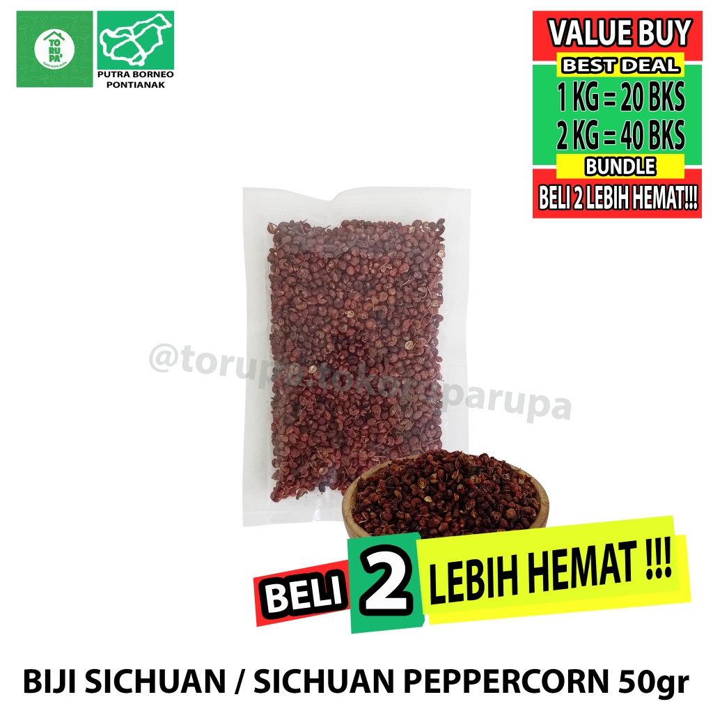 

Biji Lada Sichuan Merah 50 gr / Sichuan Pepper / Bumbu Mala Xiang Guo / Chuancio / Lada Sechuan