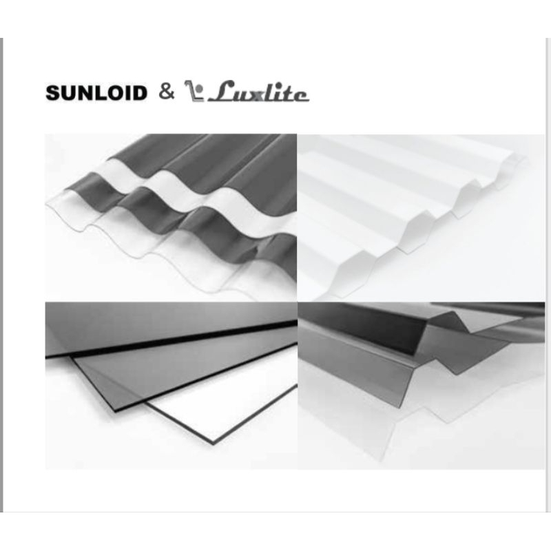 Atap Polycarbonate Kanopi Garasi Rumah/Gudang/Pabrik Merk Sunloid Tembus Cahaya Tipe Luxxlite Made B