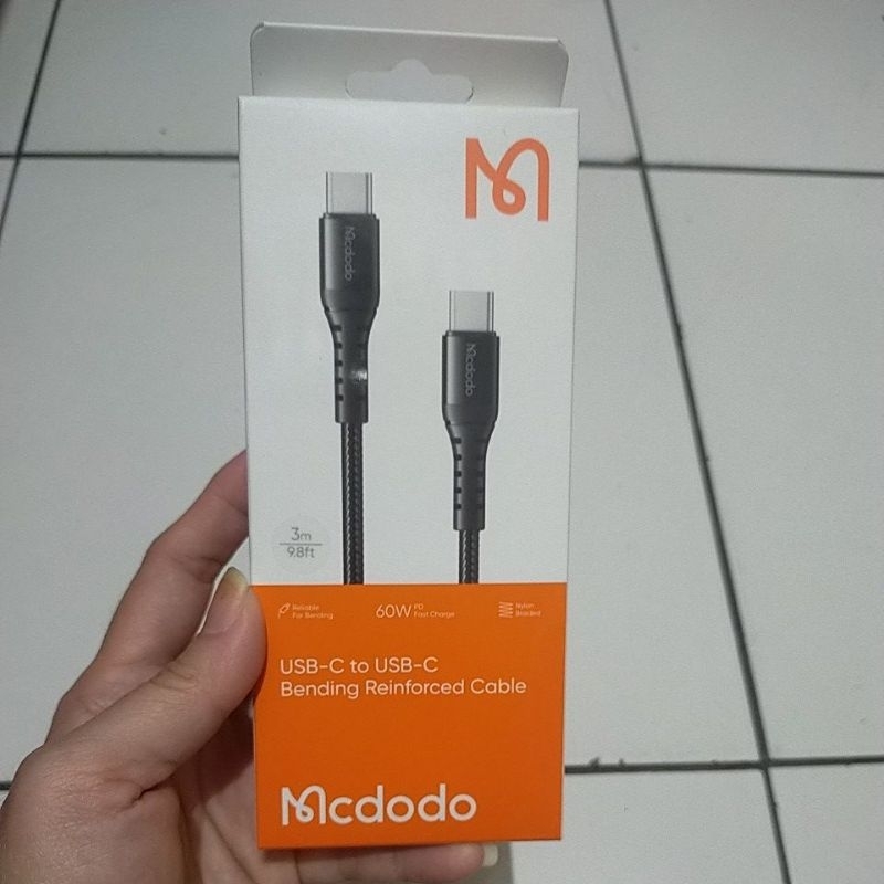 KABEL CHARGER USB C to USB C MCDODO Fast Charging 60W