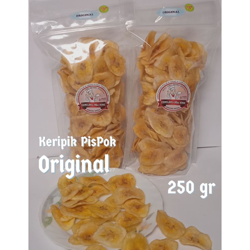 

Keripik Pisang Kepok Gurih (Original) 250gr