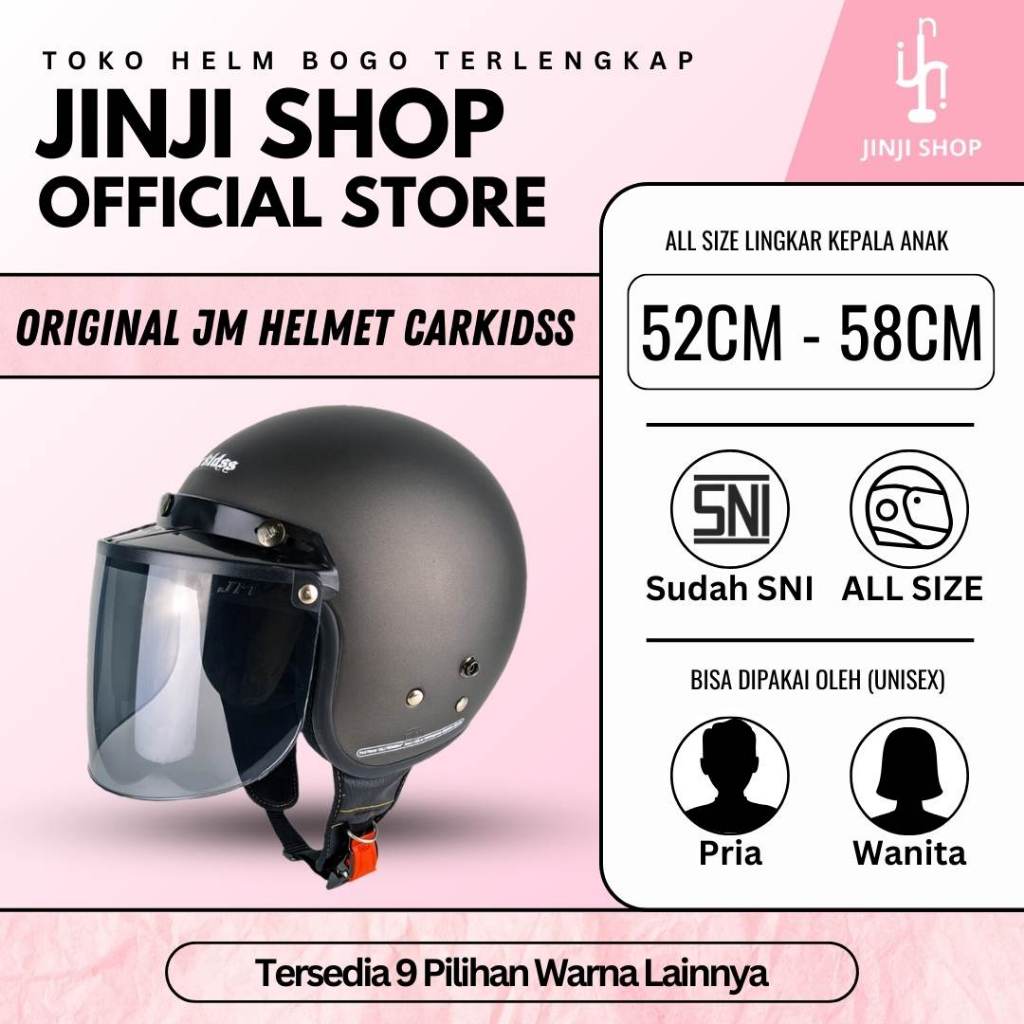 Helm Helem Hlem Bogo Retro Vintage Classic Klasik Premium Anak Anak Unisex Pria Cowok Cowo Laki Laki