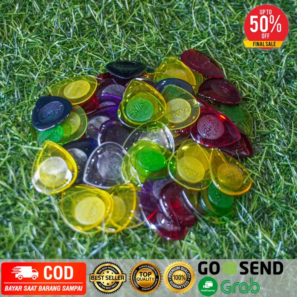 Pick Gitar Alice AP100JM Ecer 1mm 2mm 3mm Warna Warni