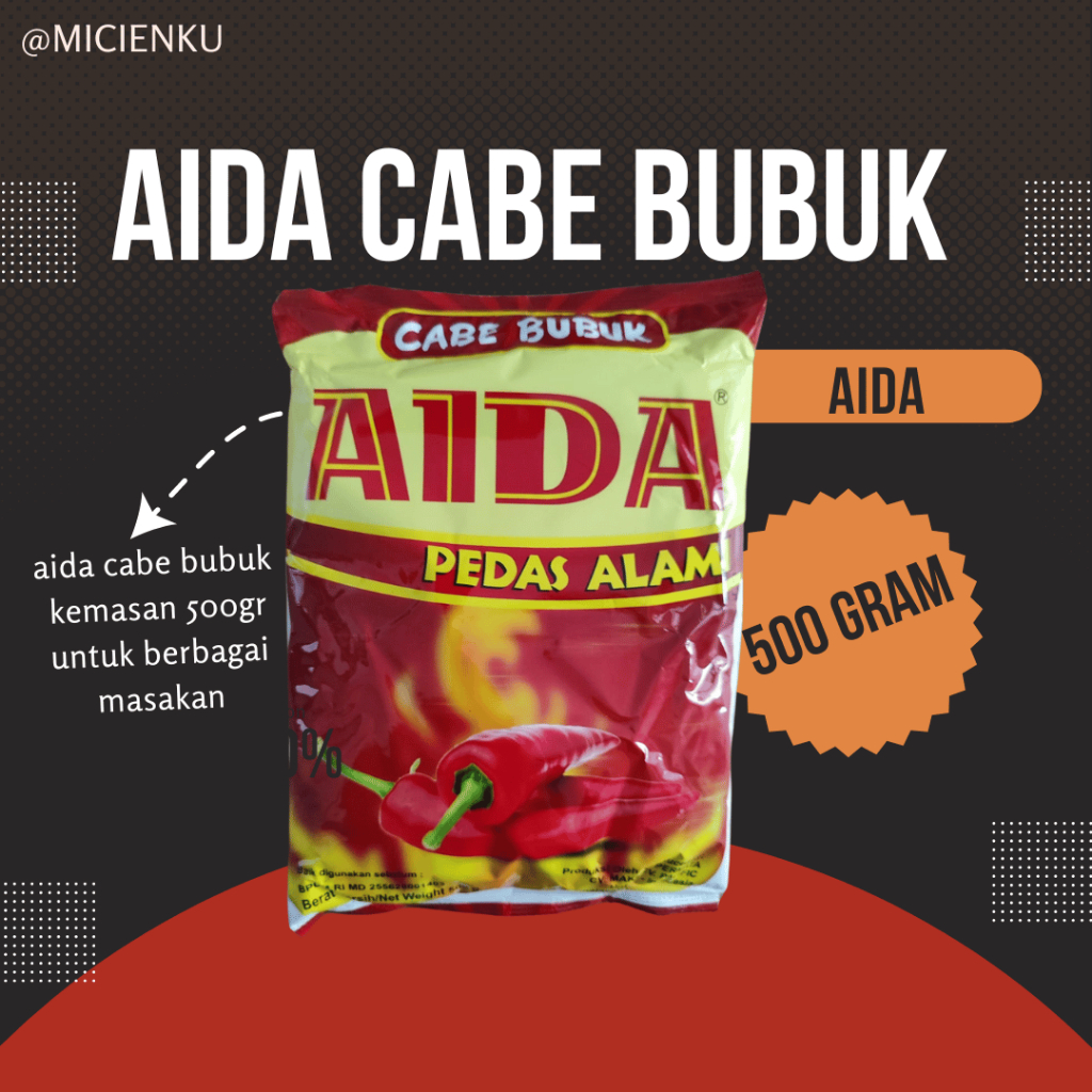 

Cabe Bubuk AIDA Kemasan 500 gr