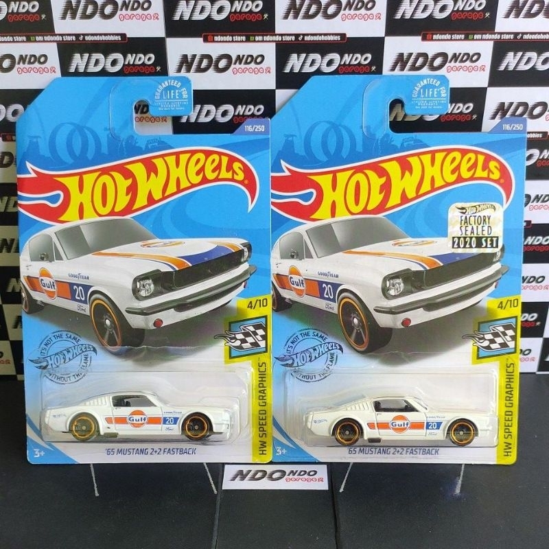 Hot Wheels '65 Mustang Fastback White Gulf Exclusive Recolor - Factory Sealed 2020