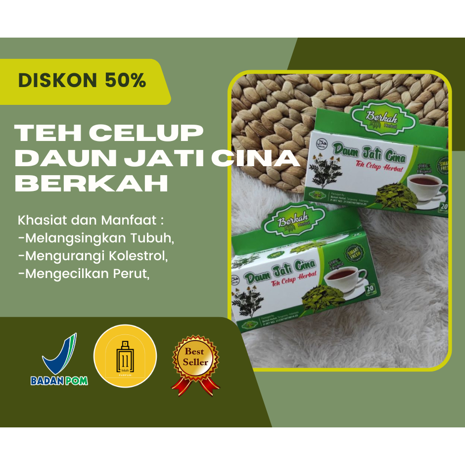 

TEH PELANGSING TANPA OLAHRAGA / Teh CELUP Jati Cina BERKAH HERBAL TEH PELANGSING / Teh Daun Jati Cina berkah herbal / teh herbal / teh pelangsing / teh diet / teh celup