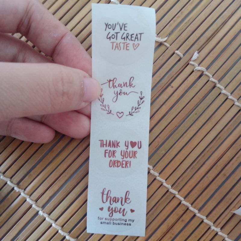 

*(MIN ORDER 20PCS)* STIKER Thank You You've Got Great Taste seal makanan hampers jualan Premium Gold Silver Rose Gold