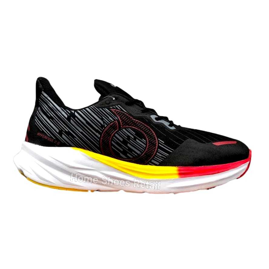 sepatu running pria warna hitam ortuseight hyperfuse 2 olahraga lari joging lokal premium
