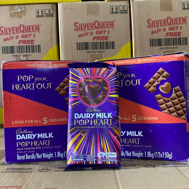 

Coklat Cadbury Dairy Milk Pop Hearth 150 gram